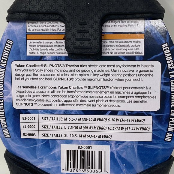 Yukon Charlie's UNISEX SlipNOTS traction soles NIP - Picture 5 of 11